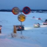 Ice highway. Påfart Vällviken, mot Sunne. Foto: Martin