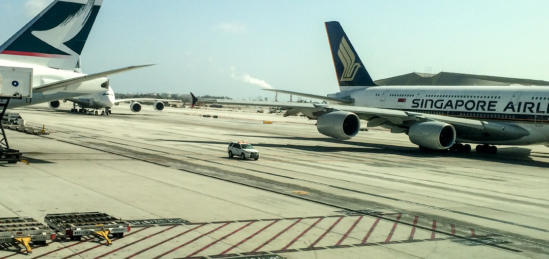 SIA A380 at LAX