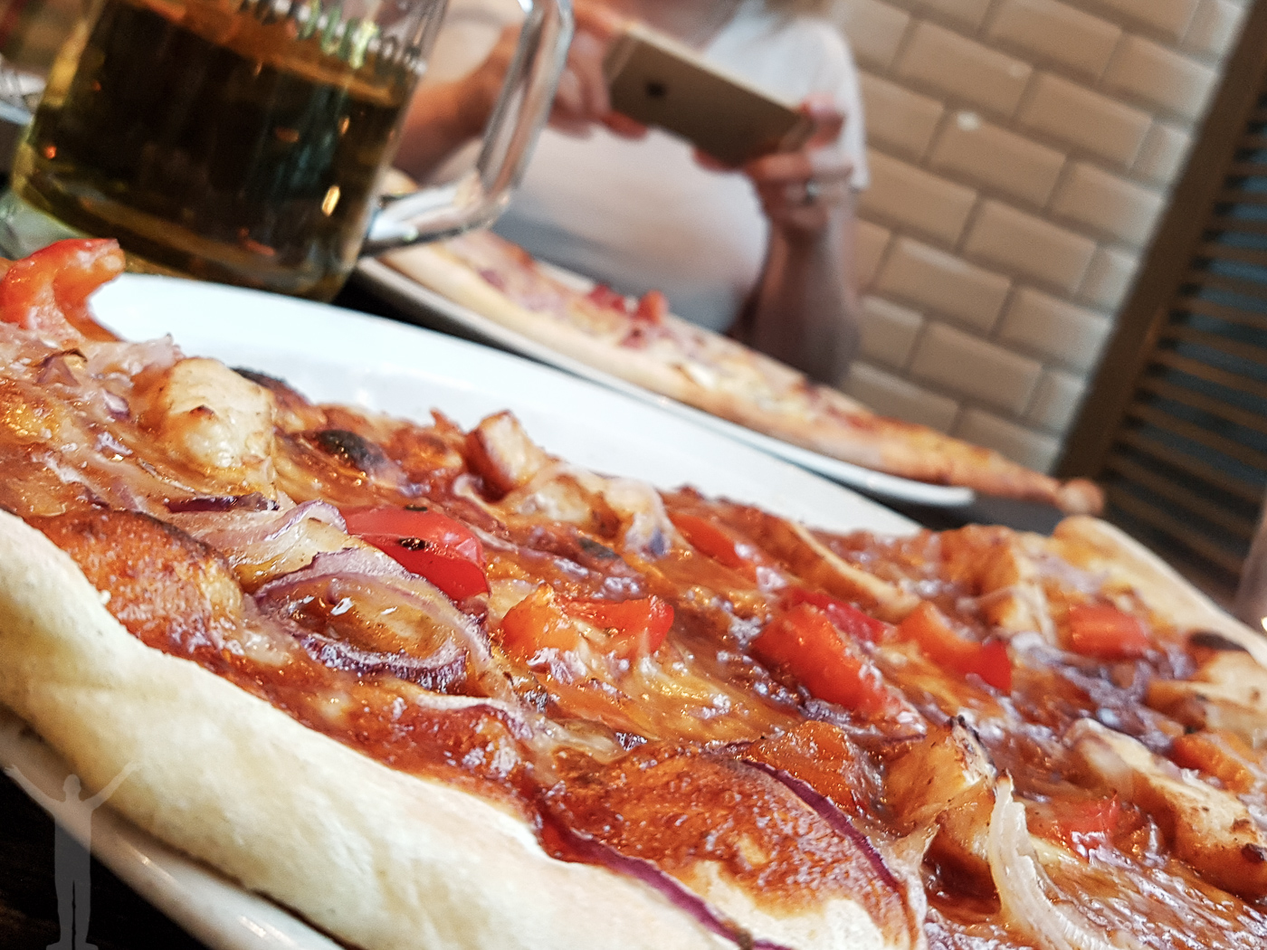 Pizza på L'Osteria, Berlin