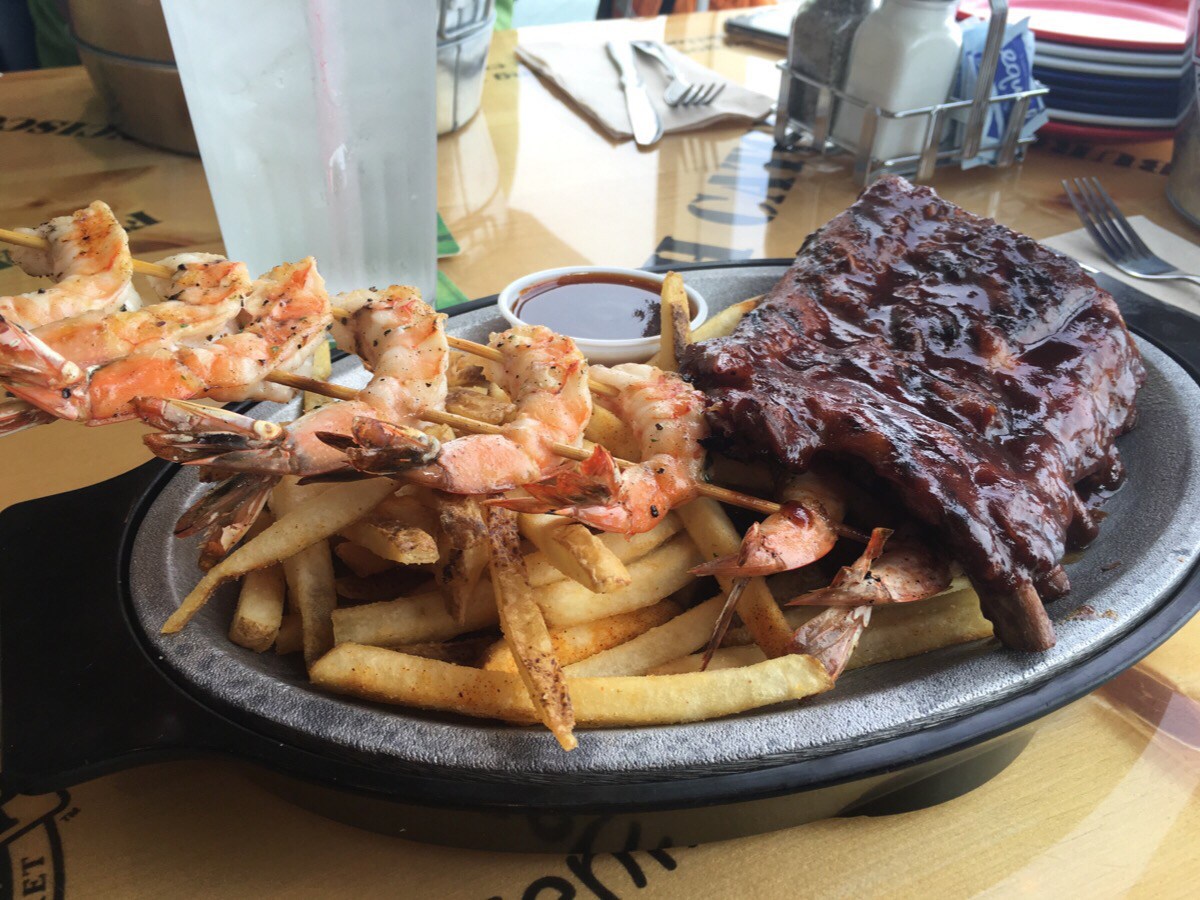 Surf and turf på Bubba Gump