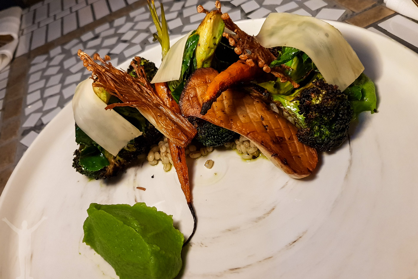 Utsökt mat på restaurangen.