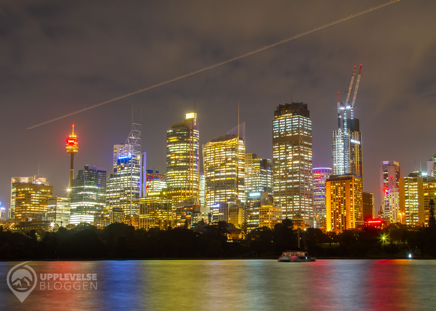 Downtown Sydney på kvällen