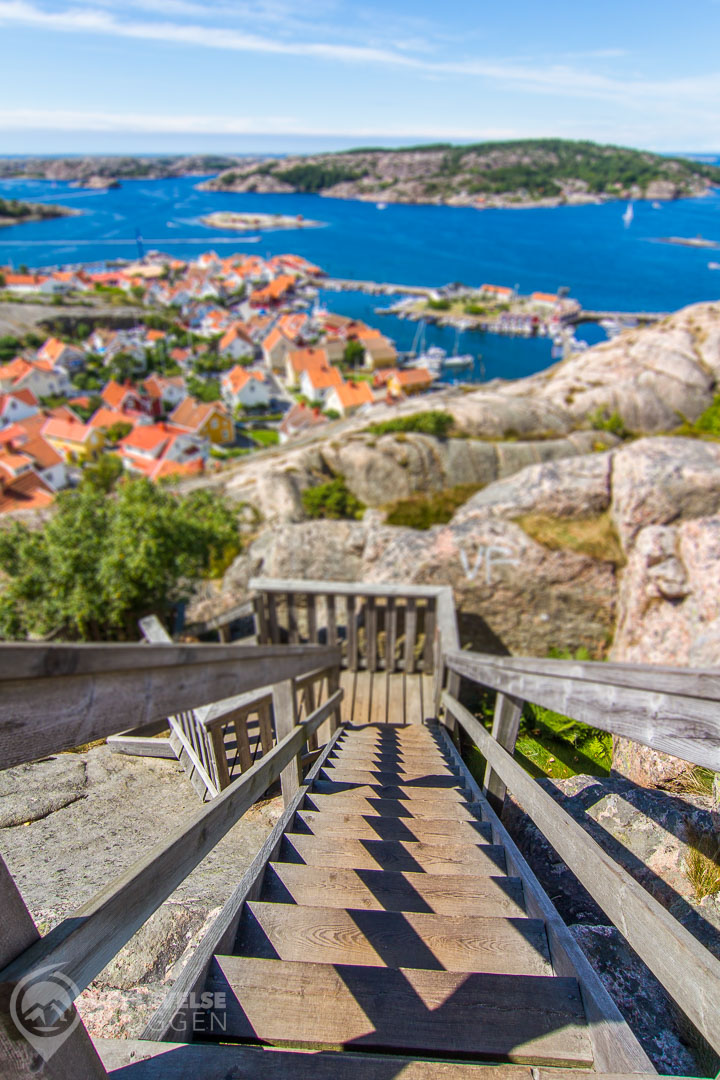 Vandring upp på toppen av Vetteberget