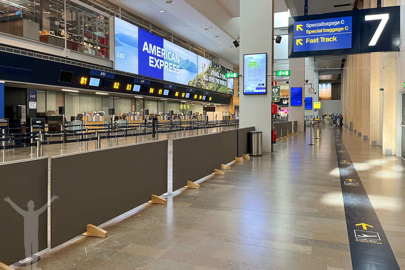 Terminal 5 - just här skymtas inte köerna på Arlanda