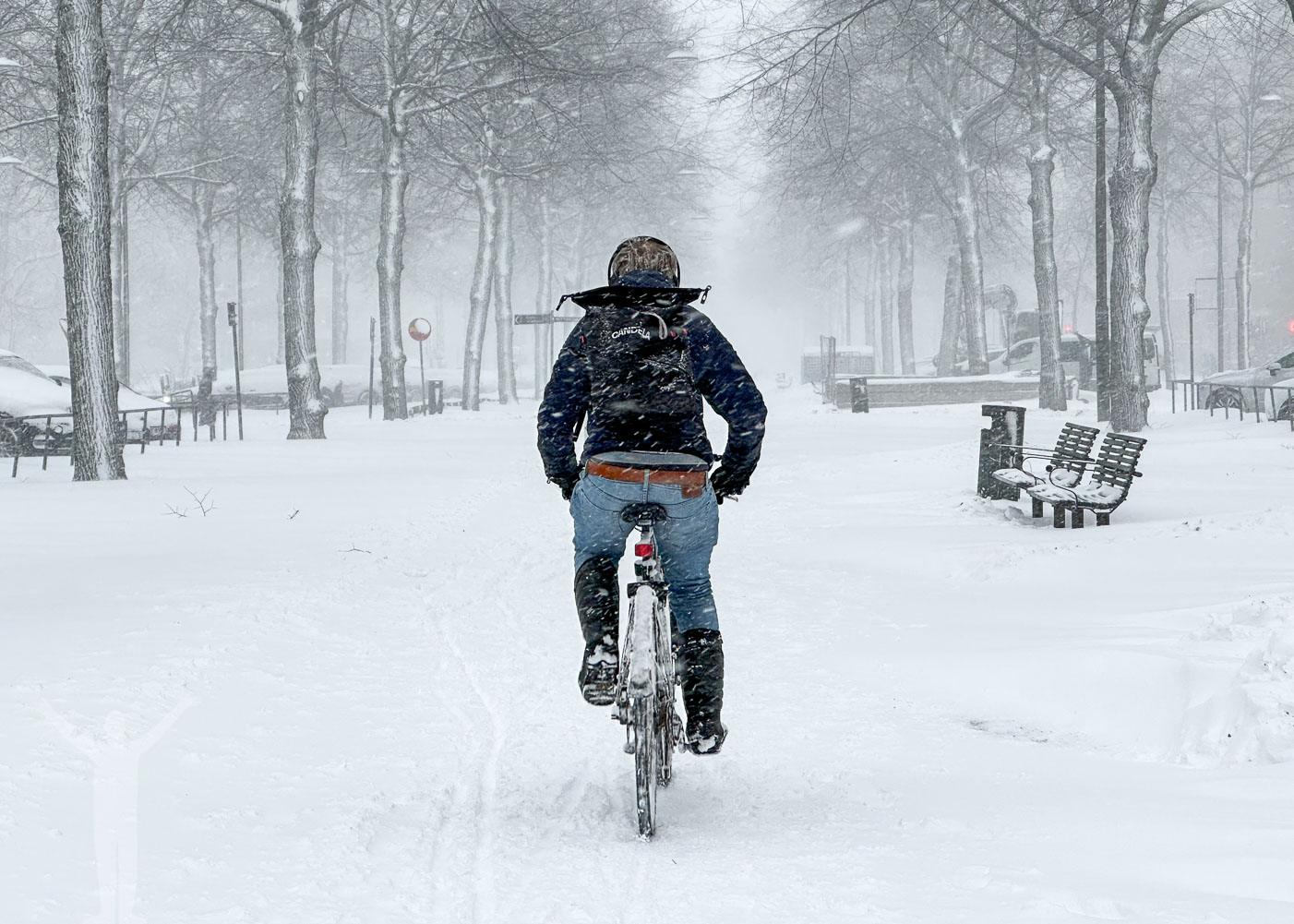 Snösmocka i Stockholm