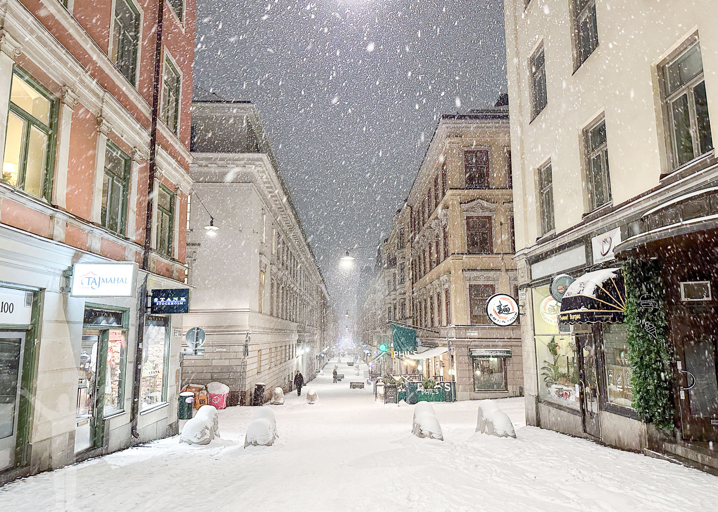 Snöyra i Stockholm