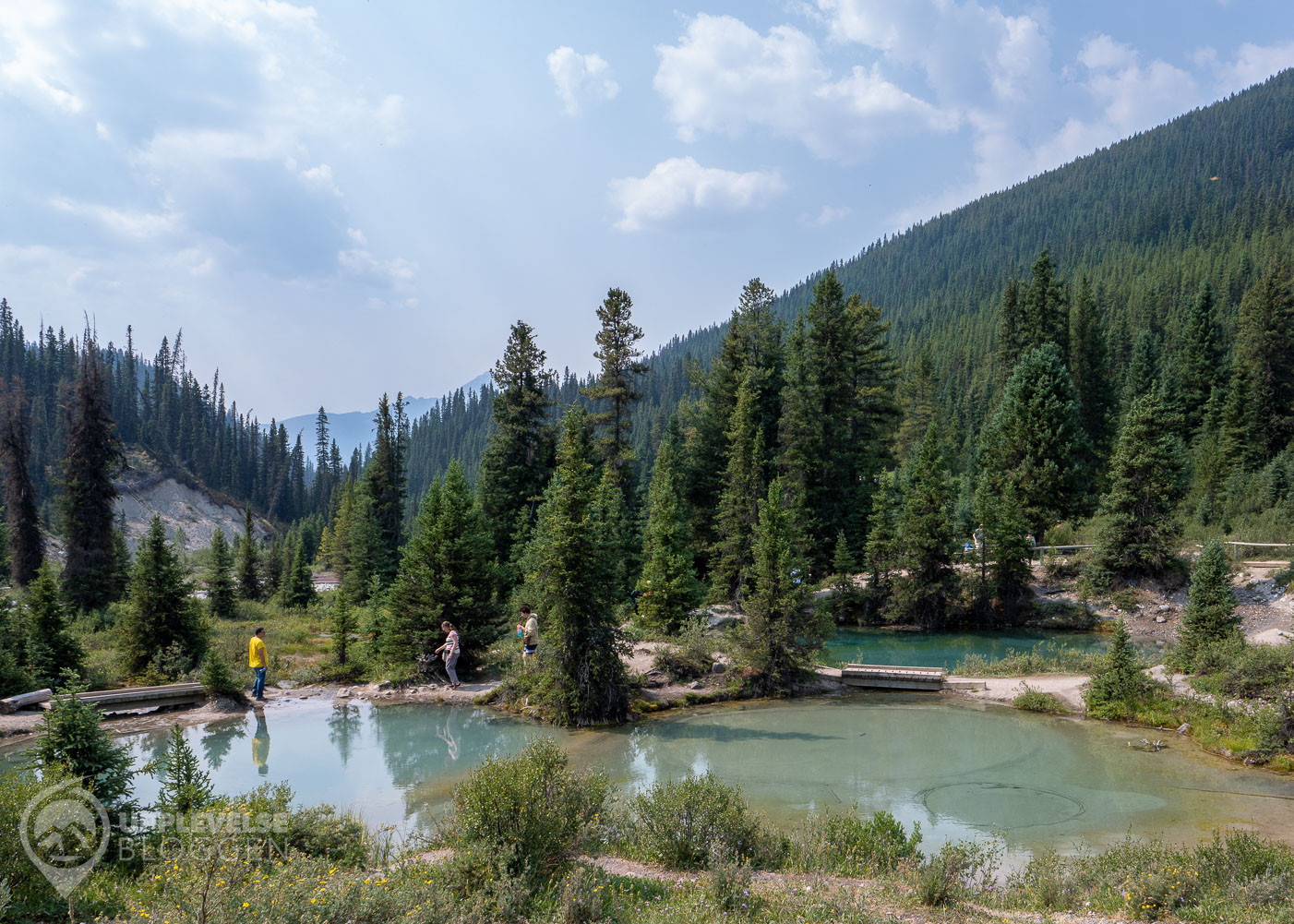 Ink Pots vid toppen av Jonston Canyon