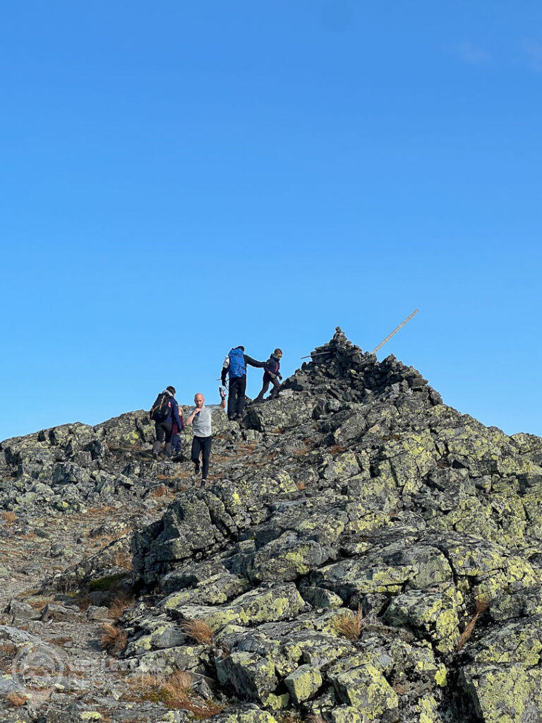 Löpning upp på Ånnfjällets topp