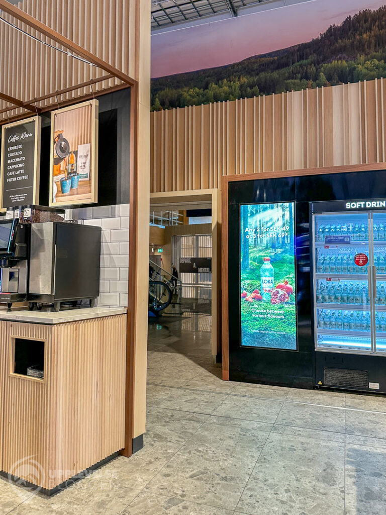 Kaffebarens genväg i taxfreen på Arlanda