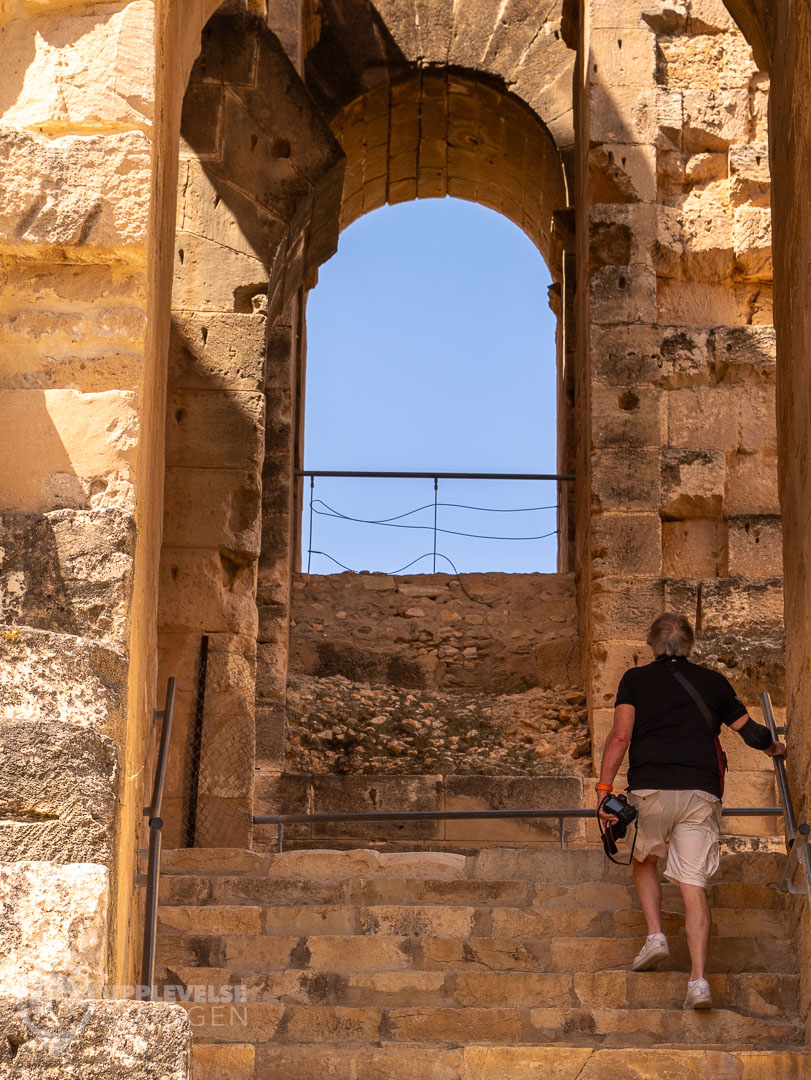 Trapporna upp på läktaren
