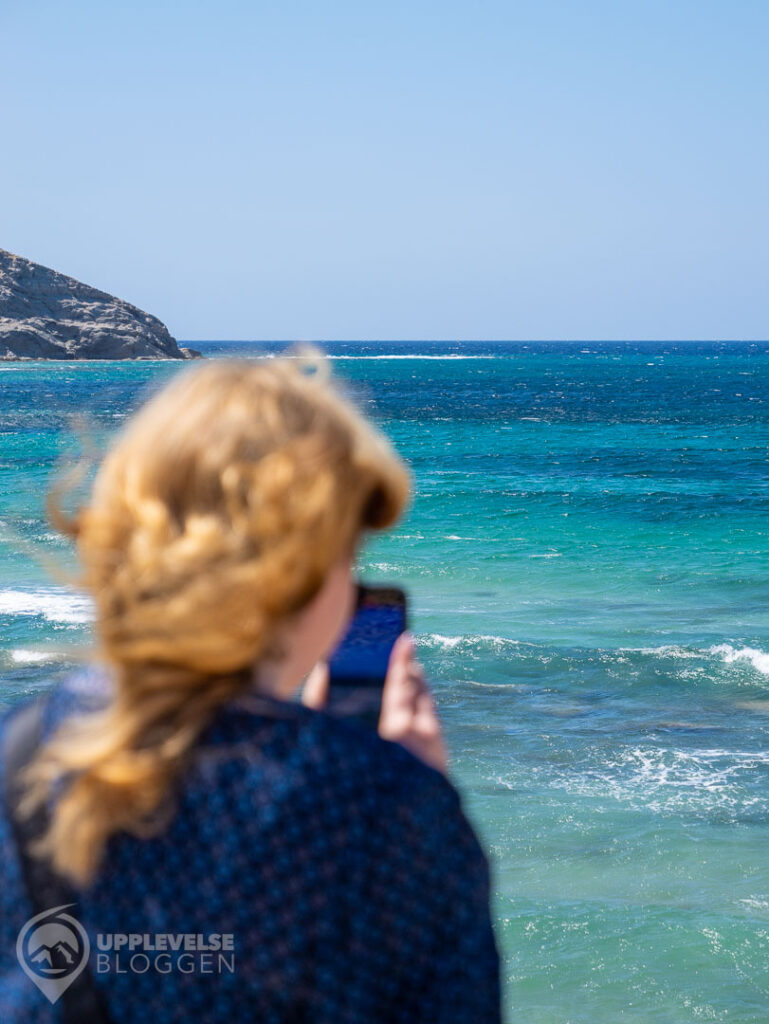 Fotograferande norr om Bizerte i Tunisien