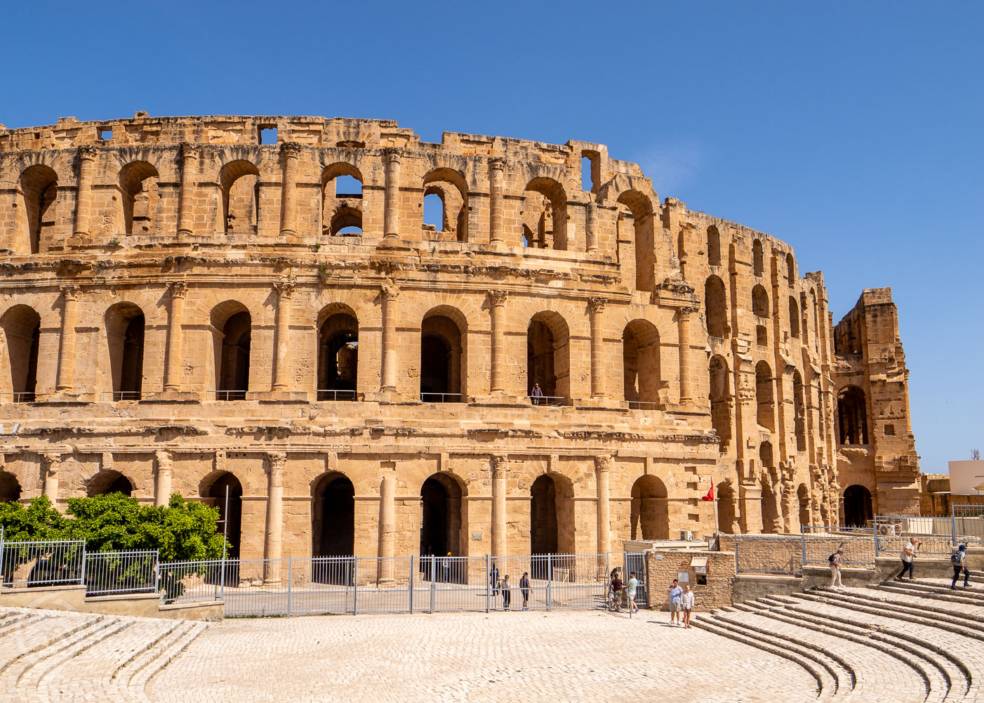 Utsidan av amfiteatern i El Jem