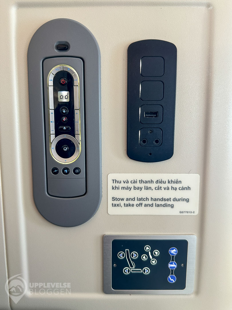 Kontrollpanel och fjärrkontroll för säte och IFE