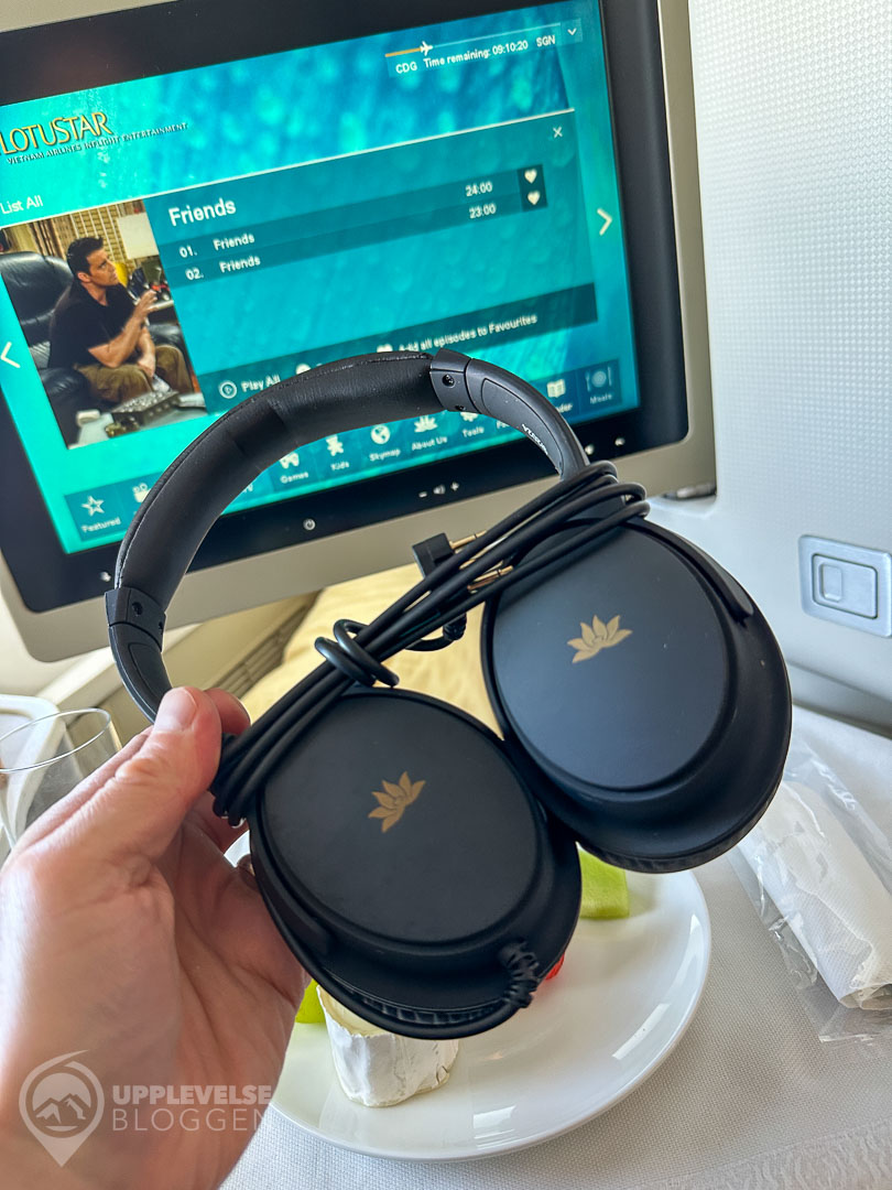 Hörlurarna i business class hos Vietnam Airlines