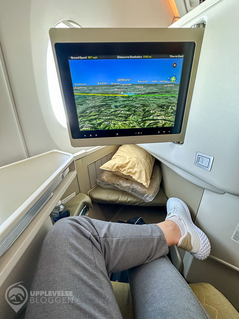 Gott om benutrymme i business class