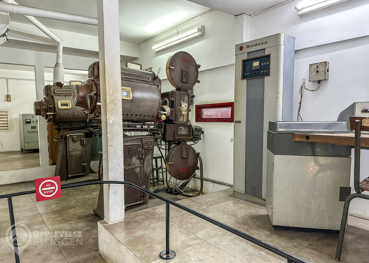 Biografutrustning på tredje våningen