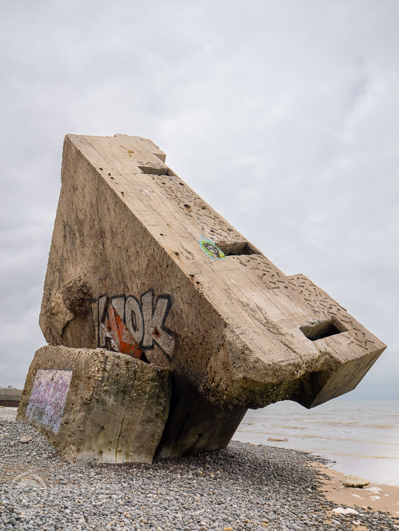 Bunken på stranden utanför Sainte-Marguerite-sur-Mer