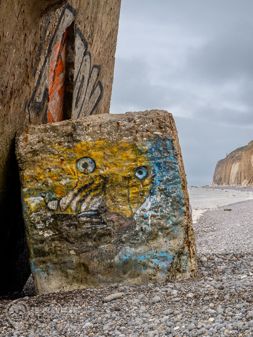 Graffiti på en bunker