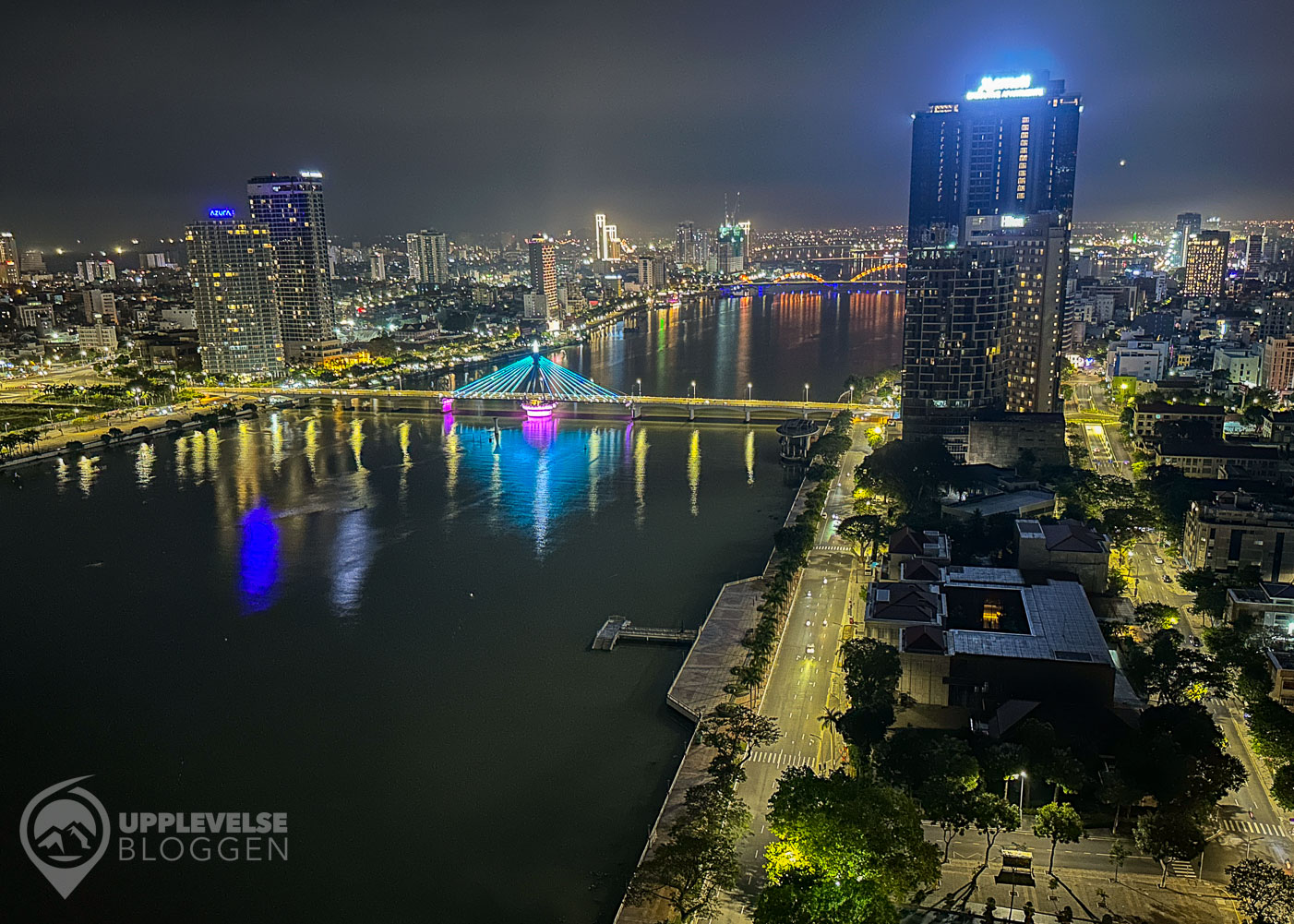 Kvällsutsikten över Da Nang