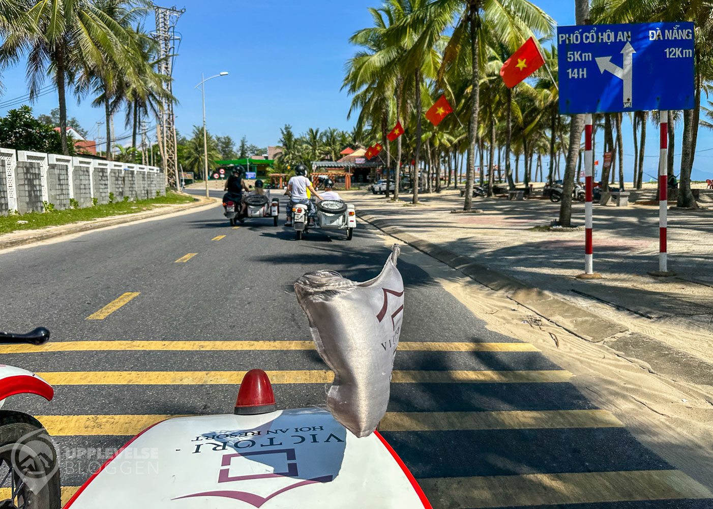 Sidvagn på en motorcykel i Hoi An