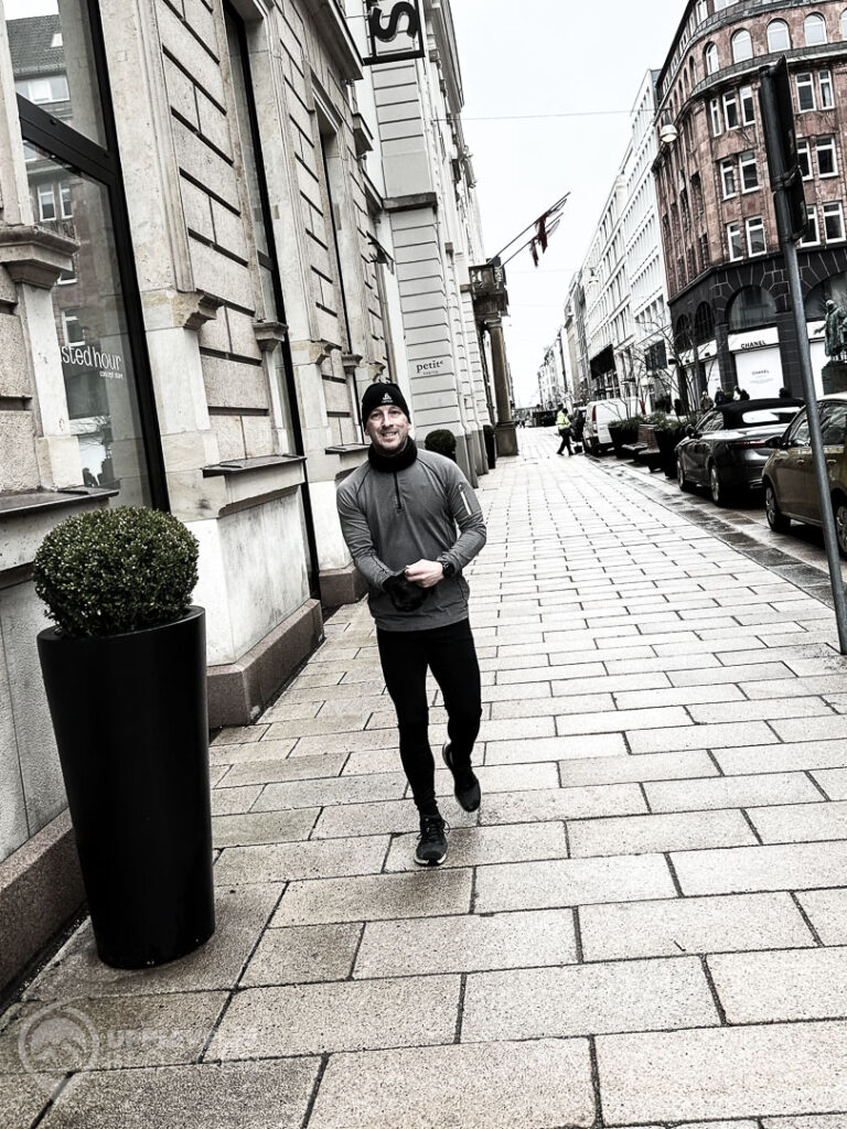 Morgonjogg i Hamburg