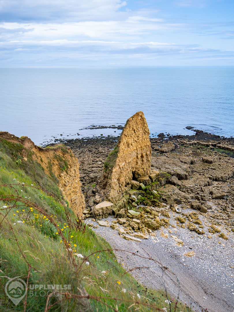Klippor vid Pointe du Hoc