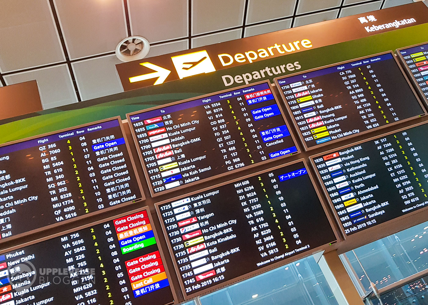 Avgångar från Singapore