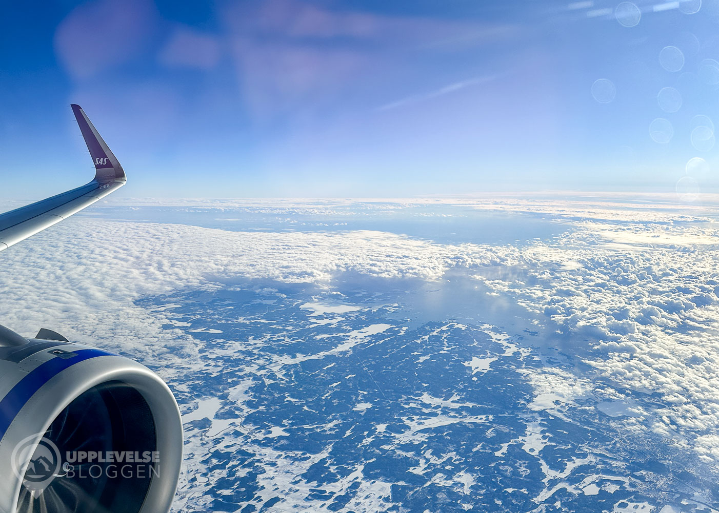 Utsikt från en SAS A320neo