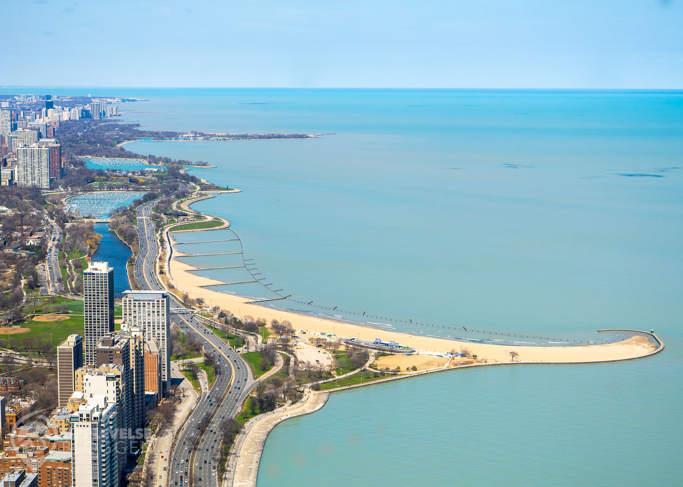 Utsikten från 360 Chicagi i Hancock Center