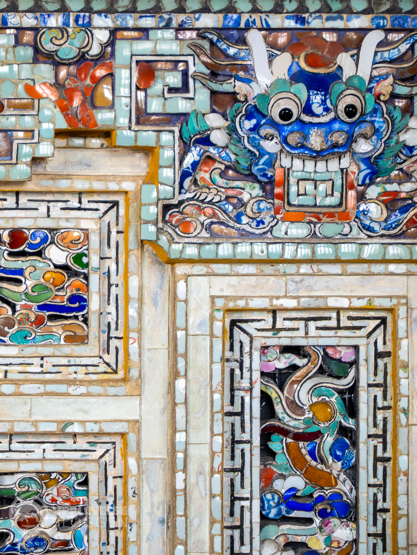 Mosaik i Kejsaren Khai Dinhs mausoleum utanför Huế