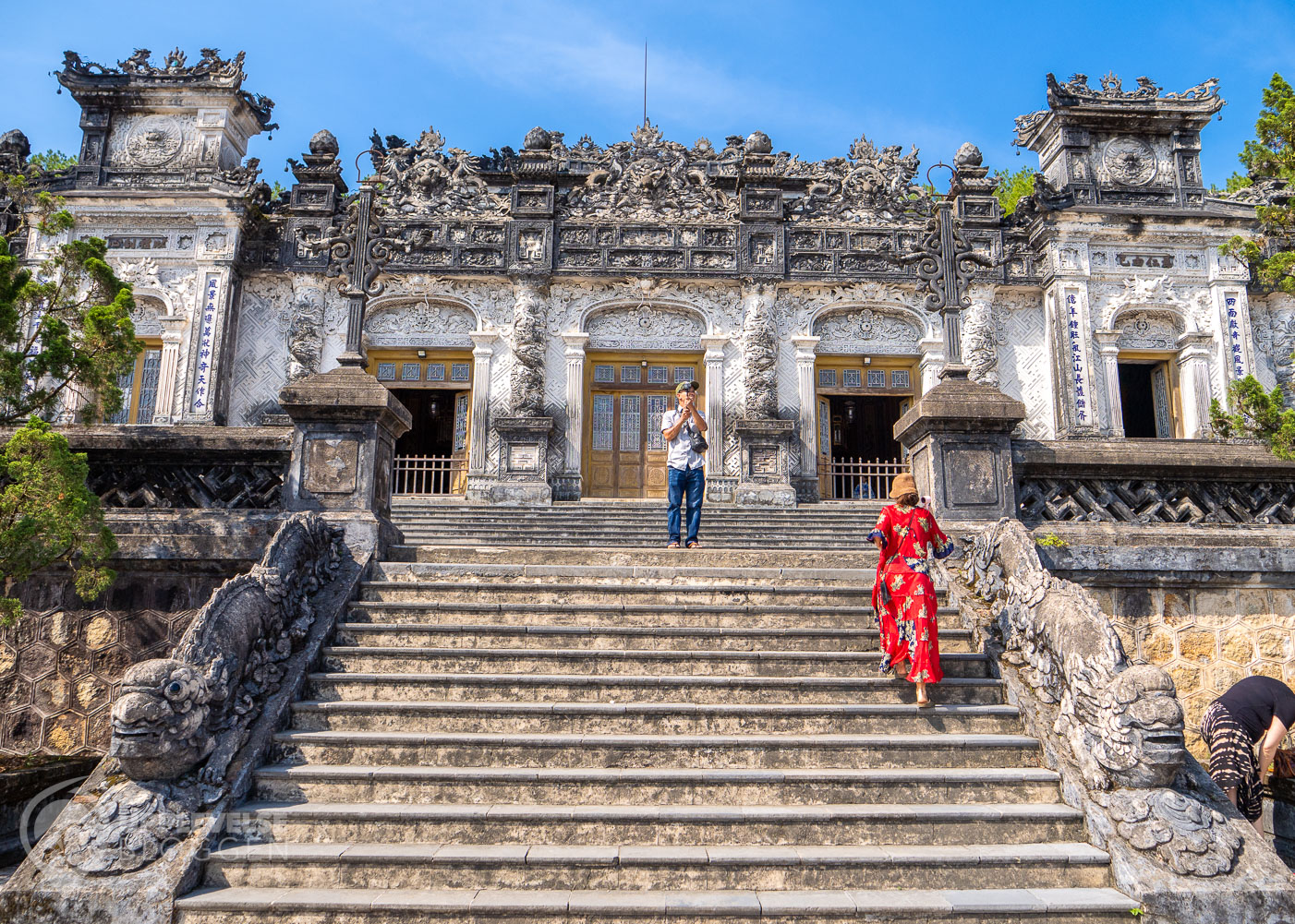 Kejsaren Khai Dinhs mausoleum utanför Huế i Vietnam