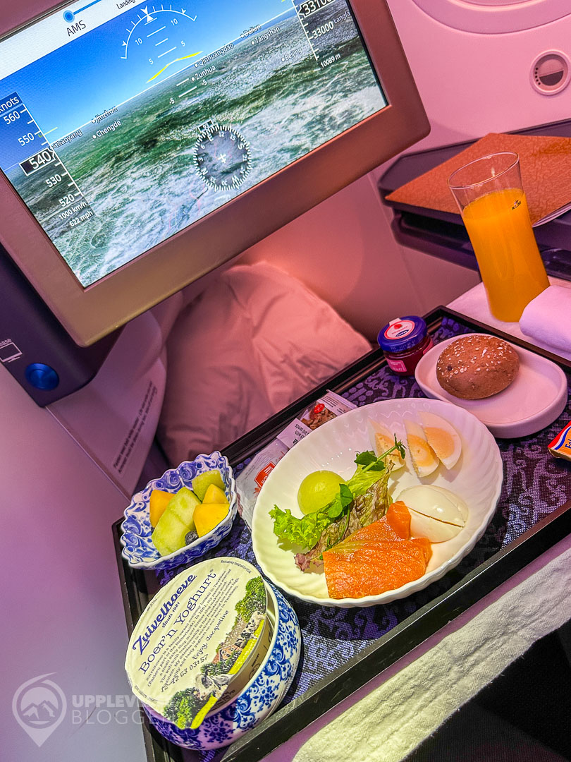 Frukost i KLM Business Class