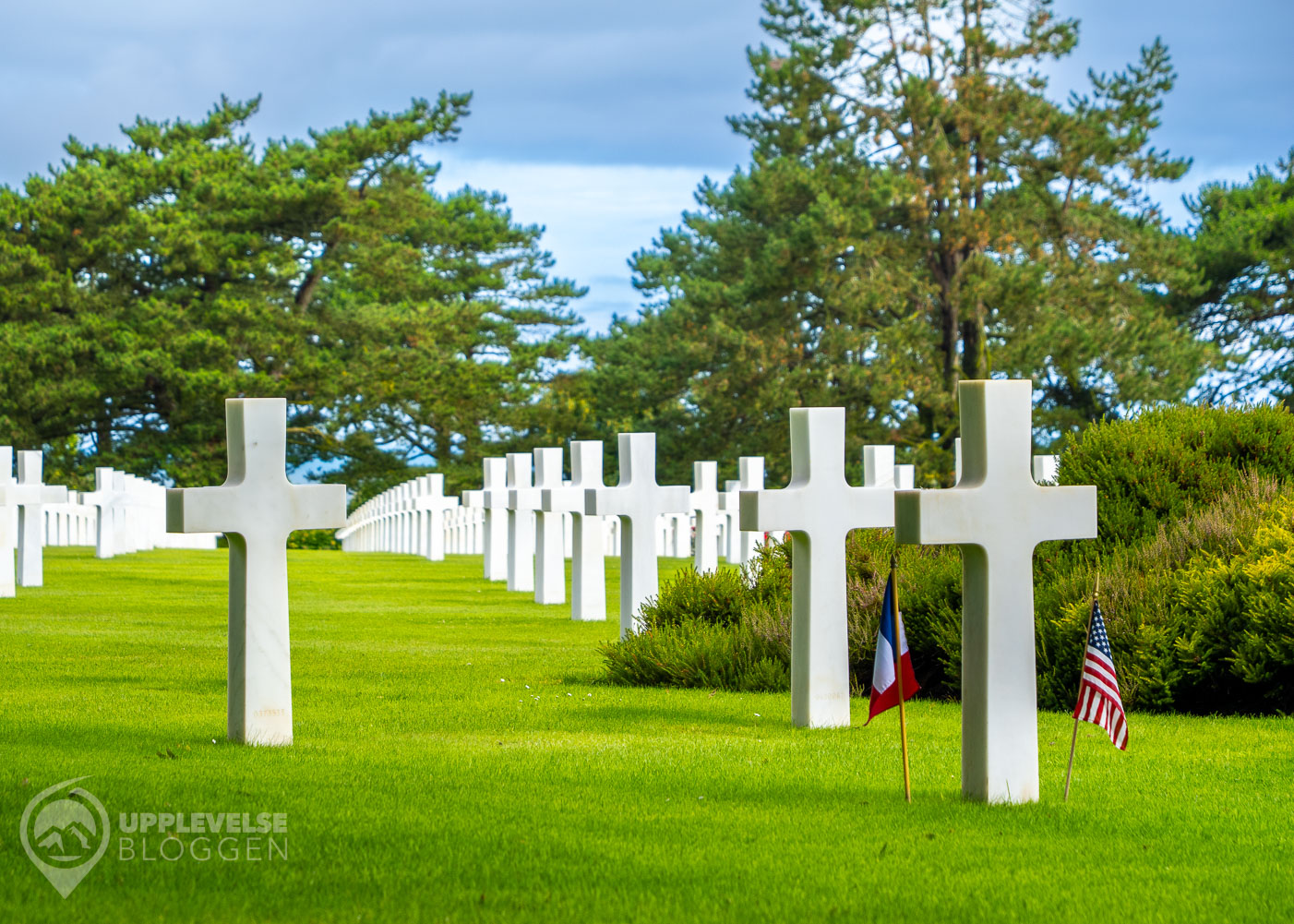 Gravstenar på American Normandy Cemetery