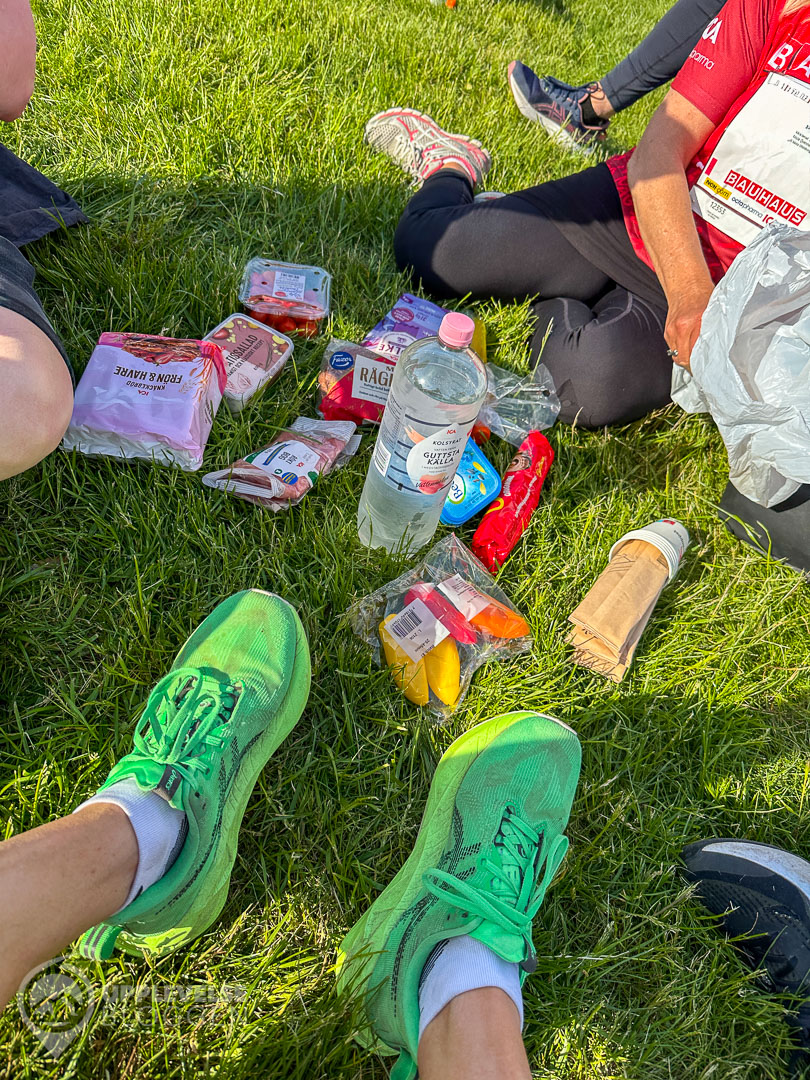Post-race – fika med kollegor
