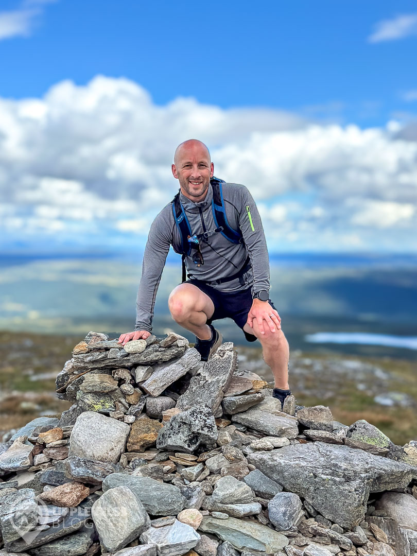 Dryden på toppen av ett fjäll