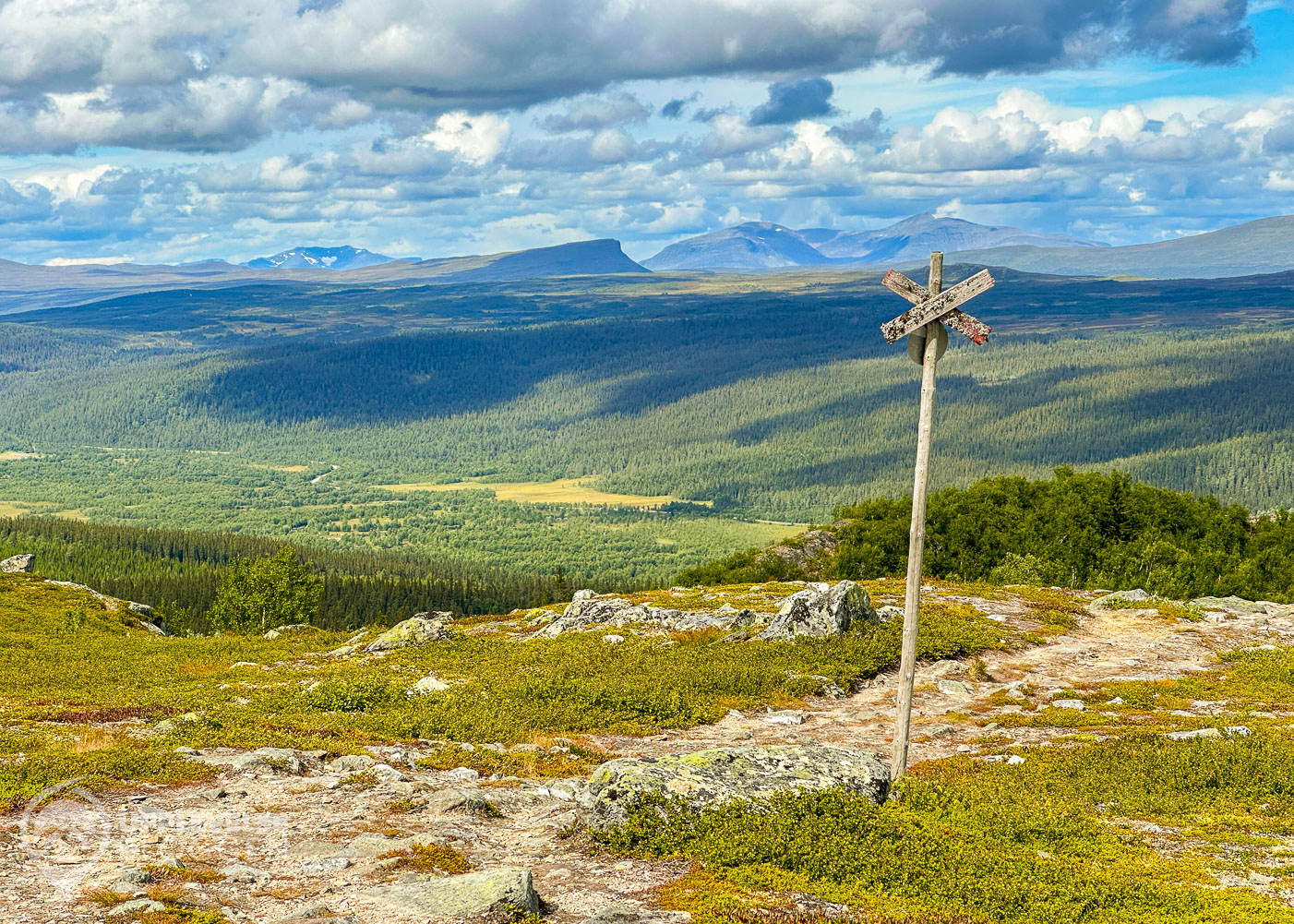 Utsikt från Långa bergsturen i Funäsdalen
