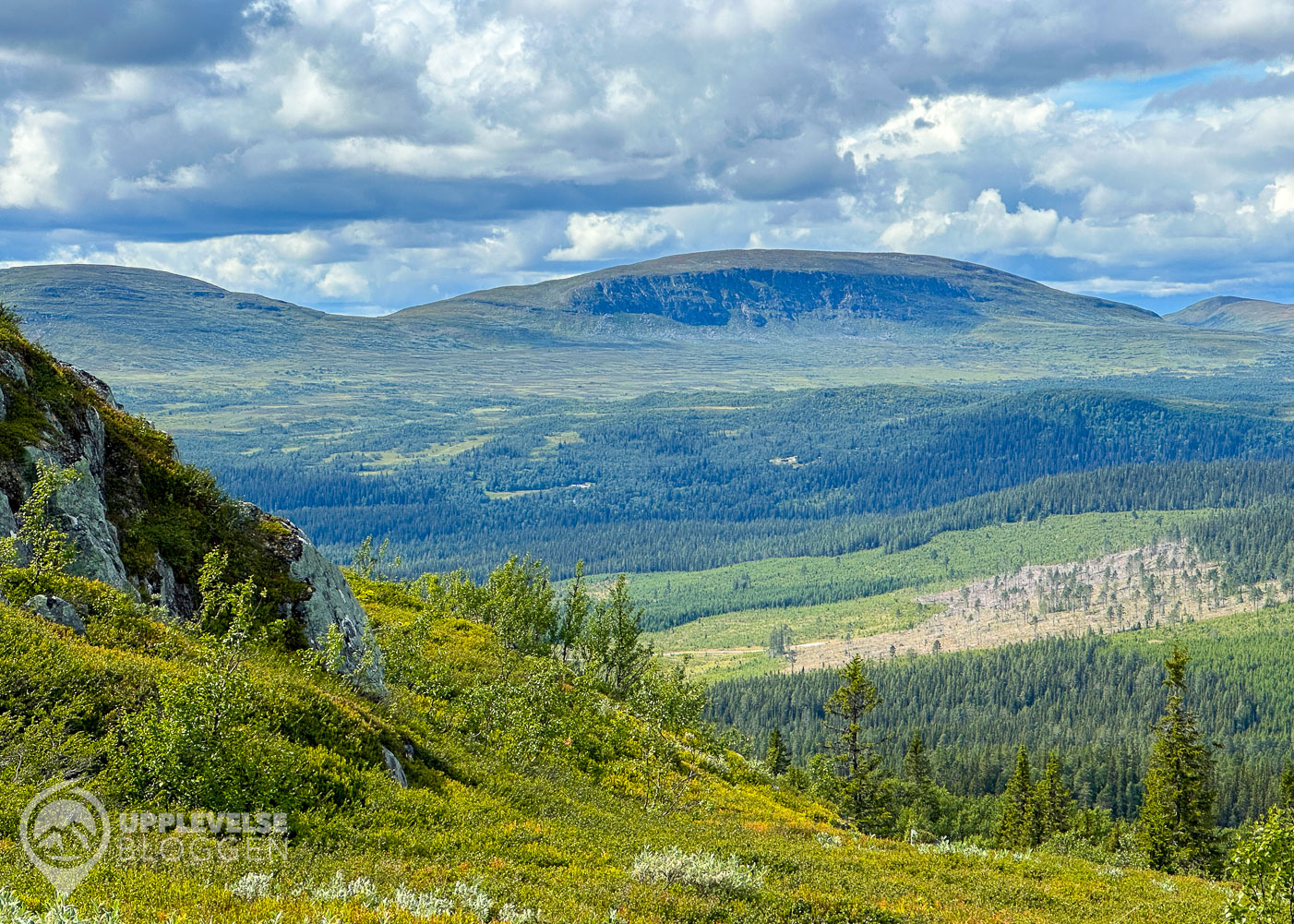 Utsikt från Långa bergsturen i Funäsdalen