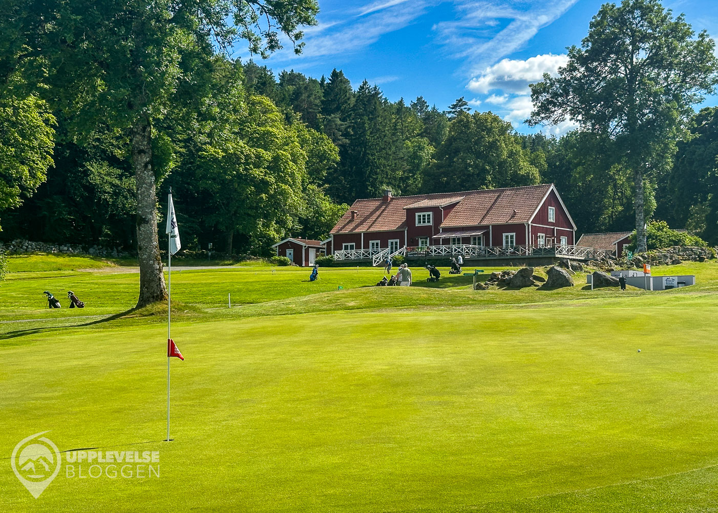 18:e hålets green nedanför klubbhuset
